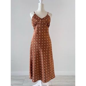 Japna Polka Dot Satin Dress